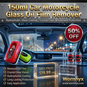 Car Glass Oil Film Remover – Hydrophobic Windshield Coating (150ml)