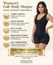 Women's Full-Body Shaper — Boned Bodysuit, Tummy Control, Shapewear, Slimming Bodysuit