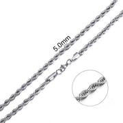 Stainless Steel Curb Cuban Link Chain Necklace for Men/Women – Gold, Silver & Black