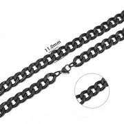 Stainless Steel Curb Cuban Link Chain Necklace for Men/Women – Gold, Silver & Black