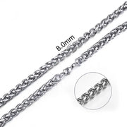 Stainless Steel Curb Cuban Link Chain Necklace for Men/Women – Gold, Silver & Black