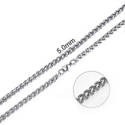 Stainless Steel Curb Cuban Link Chain Necklace for Men/Women – Gold, Silver & Black