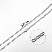 Stainless Steel Curb Cuban Link Chain Necklace for Men/Women – Gold, Silver & Black