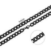 Stainless Steel Curb Cuban Link Chain Necklace for Men/Women – Gold, Silver & Black