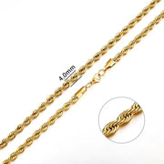Stainless Steel Curb Cuban Link Chain Necklace for Men/Women – Gold, Silver & Black