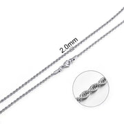 Stainless Steel Curb Cuban Link Chain Necklace for Men/Women – Gold, Silver & Black