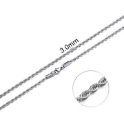 Stainless Steel Curb Cuban Link Chain Necklace for Men/Women – Gold, Silver & Black