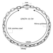 Stainless Steel Link Chain Necklace & Bracelet for Women/Men – Gold & Silver