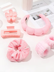 Microfiber Face-Washing Wristbands – 7-Piece Spa Set