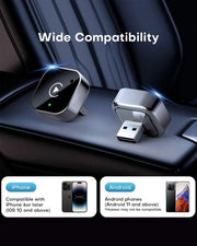 Wireless CarPlay & Android Auto Dongle – Fast Auto-Connect