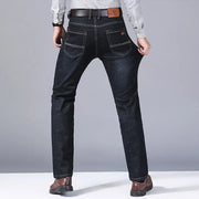 Men's Classic Denim Jeans – Soft Black Biker Fit