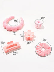 Microfiber Face-Washing Wristbands – 7-Piece Spa Set