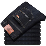 Men's Classic Denim Jeans – Soft Black Biker Fit