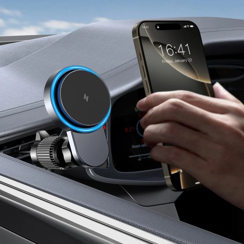 Magnetic Wireless Car Charger Holder – with Cooling Fan