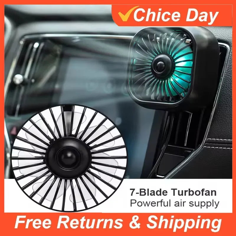 Car Air Outlet Cooling Fan – USB Mini Interior Fan