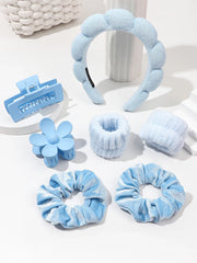Microfiber Face-Washing Wristbands – 7-Piece Spa Set