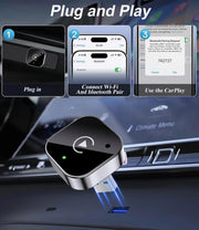 Wireless CarPlay & Android Auto Dongle – Fast Auto-Connect