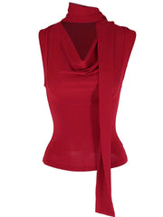 V-Neck Bandage Knit Tank Top for Women – Sexy Slim Fit Sleeveless Streetwear