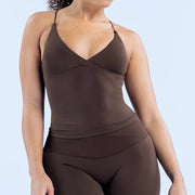 Seamless Cross-Back Padded Sports Vest for Women – Backless Gym Yoga Fitness Cami