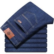 Men's Classic Denim Jeans – Soft Black Biker Fit