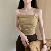 Sleeveless Tube Camisole Top for Women – Padded Bra & Corset Style