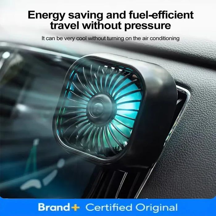 Car Air Outlet Cooling Fan USB Color Light Low Noise Multifunction Mini Car Fan Auto Interior Automotive Supplies Cooler Amagi