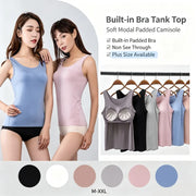 Padded Built-In Bra Vest Tank Top for Women – Slim Fit Casual Sexy Cami