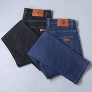 Men's Classic Denim Jeans – Soft Black Biker Fit