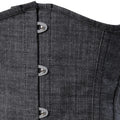 Grey Denim Underbust Corset Top Waist Cincher Bustier Vest Top with Shoulder Straps Women Body Shaper Plus Size