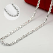 Premium Stainless Steel Rope Chain Necklace for Men/Women – Gold & Silver