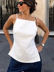 Lace-Up Backless Camisole Crop Top for Women – Sexy High Street Summer Tank