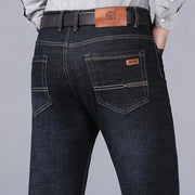 Men's Classic Denim Jeans – Soft Black Biker Fit