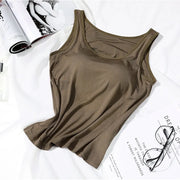 Padded Built-In Bra Vest Tank Top for Women – Slim Fit Casual Sexy Cami