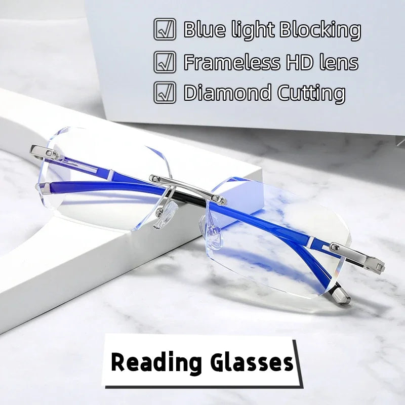 Luxury Blue Light Blocking Reading Glasses – HD Presbyopia Lens