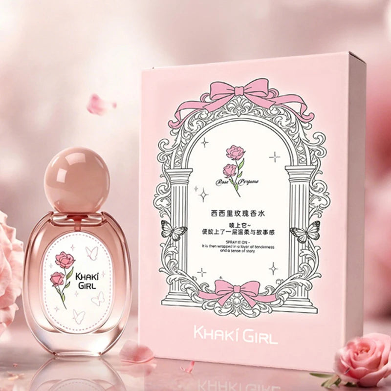 Elegant Rose Perfume Gift Box – Floral Fruity Fragrance