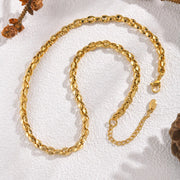 Elegant Handmade Chain Necklace for Women – Gold Stainless Steel 5mm
