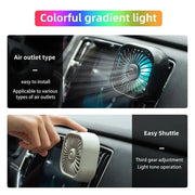 Car Air Outlet Cooling Fan – USB Mini Interior Fan