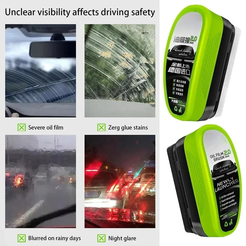 Crystal Clear Car Glass Wipes for Men – Oil Film & Rain Repellent Remover