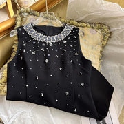 Crystal Embellished Mini Dress – Romantic Evening Party Gown