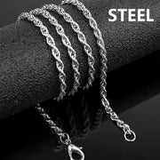 Premium Stainless Steel Rope Chain Necklace for Men/Women – Gold & Silver