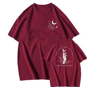 Witchy Feminist Graphic Tee for Women – Boho Celestial Short Sleeve Top