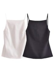 Lace-Up Backless Camisole Crop Top for Women – Sexy High Street Summer Tank