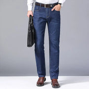 Men's Classic Denim Jeans – Soft Black Biker Fit