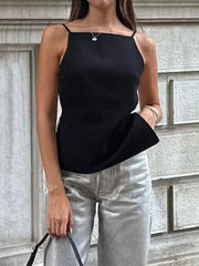 Lace-Up Backless Camisole Crop Top for Women – Sexy High Street Summer Tank