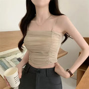 Sleeveless Tube Camisole Top for Women – Padded Bra & Corset Style