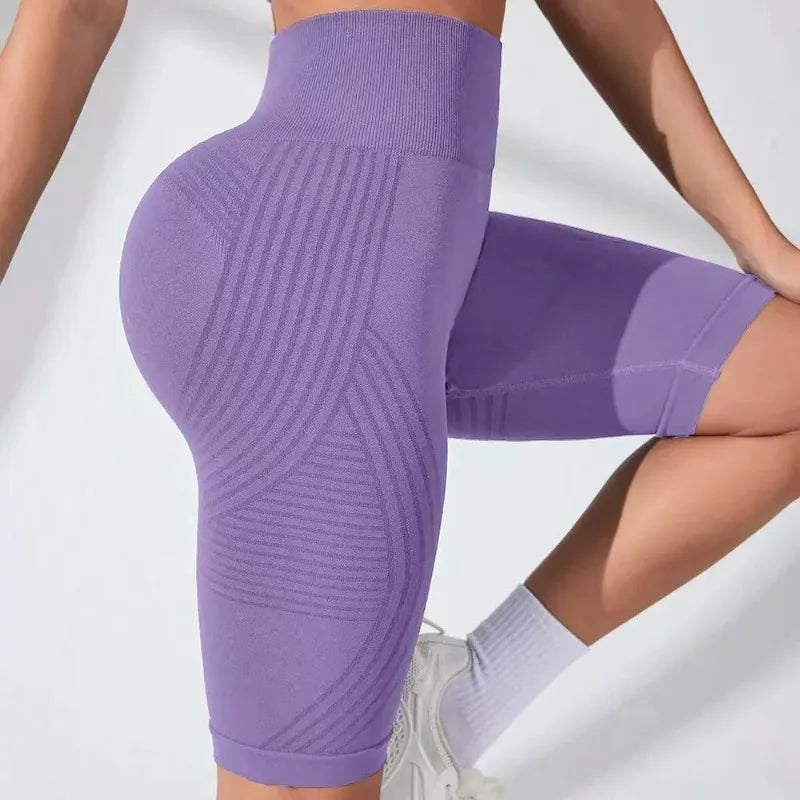 High-Waist Butt-Lifting Biker Shorts – Tummy Compression Shorts