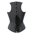 Grey Denim Underbust Corset Top Waist Cincher Bustier Vest Top with Shoulder Straps Women Body Shaper Plus Size