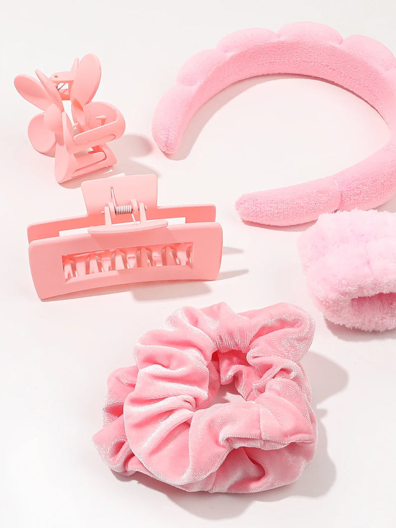 Microfiber Face-Washing Wristbands – 7-Piece Spa Set