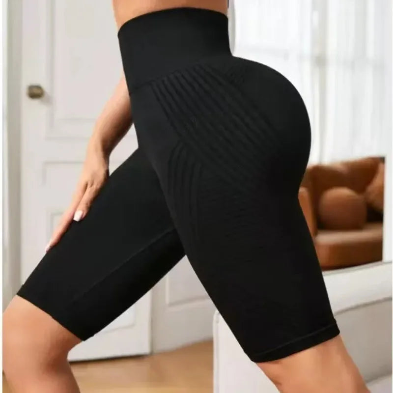 High-Waist Butt-Lifting Biker Shorts – Tummy Compression Shorts