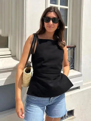 Lace-Up Backless Camisole Crop Top for Women – Sexy High Street Summer Tank